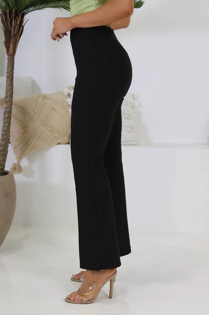 BAR IT UP FLARE PANTS - Black