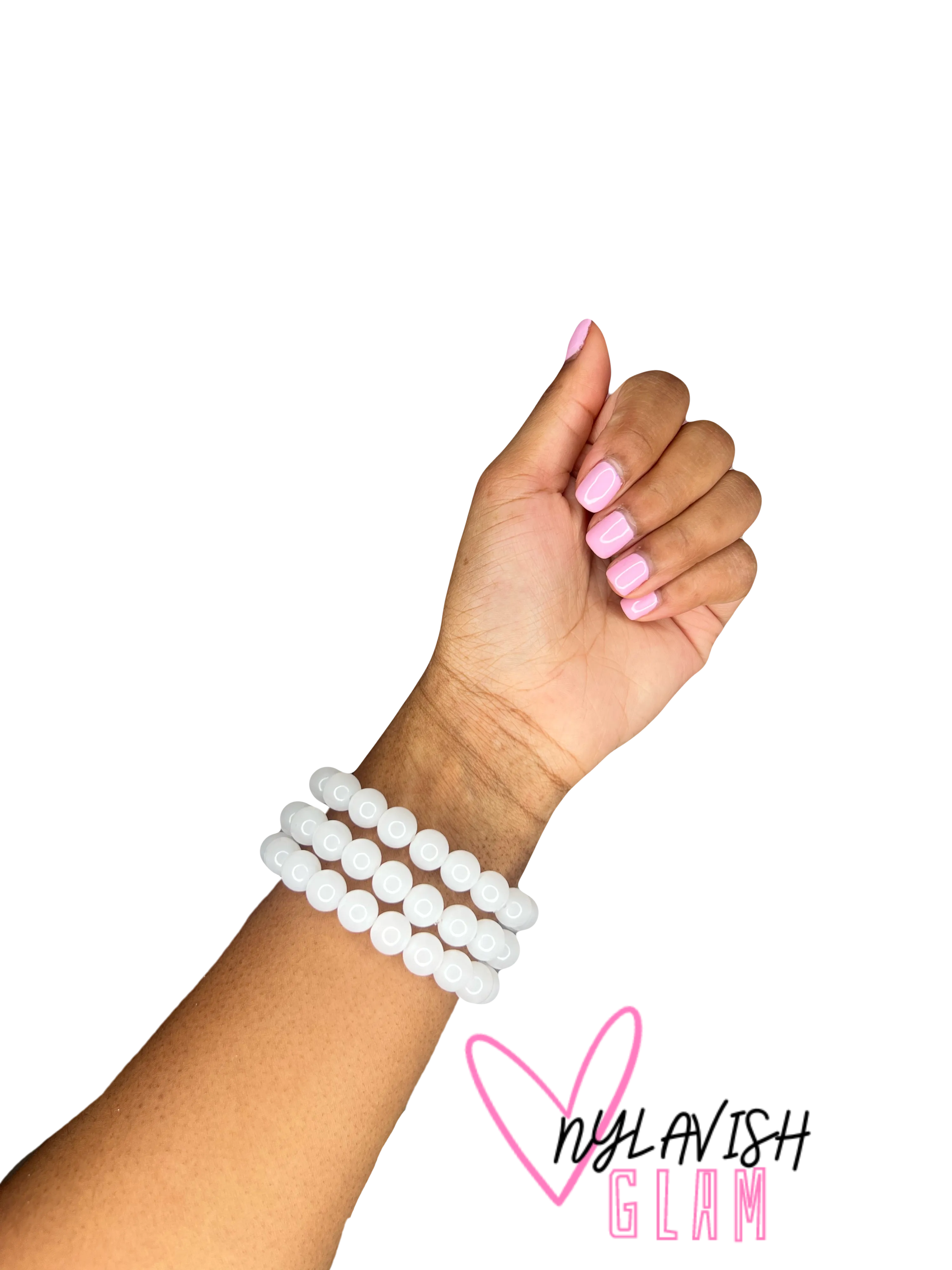 Creme White Beaded Bracelet