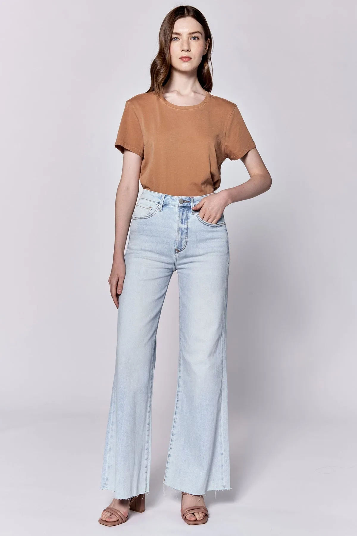 Dear John Fiona High Rise Full Inseam Cut Off Hem Jeans Seaside