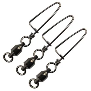 Easy Catch 10, 30 Pack High-Strength Fishing Ball Bearing Swivel with Coastlock Snap, Strong Welded Ring for Saltwater Fishing-18Lb to 350Lb (100% Copper Stainless Steel) (Size 2 2 (45lb) 30Pack)