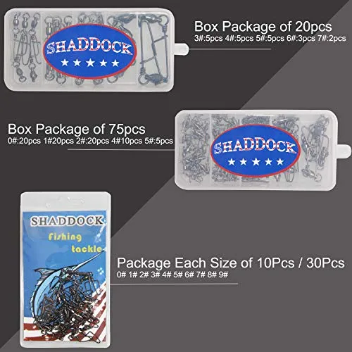 Easy Catch 10 Pack High-Strength Fishing Ball Bearing Swivel with Coastlock Snap, Strong Welded Ring for Saltwater Fishing-18Lb to 350Lb (100% Copper Stainless Steel)(Size 3 3 (60lb) 10Pack)