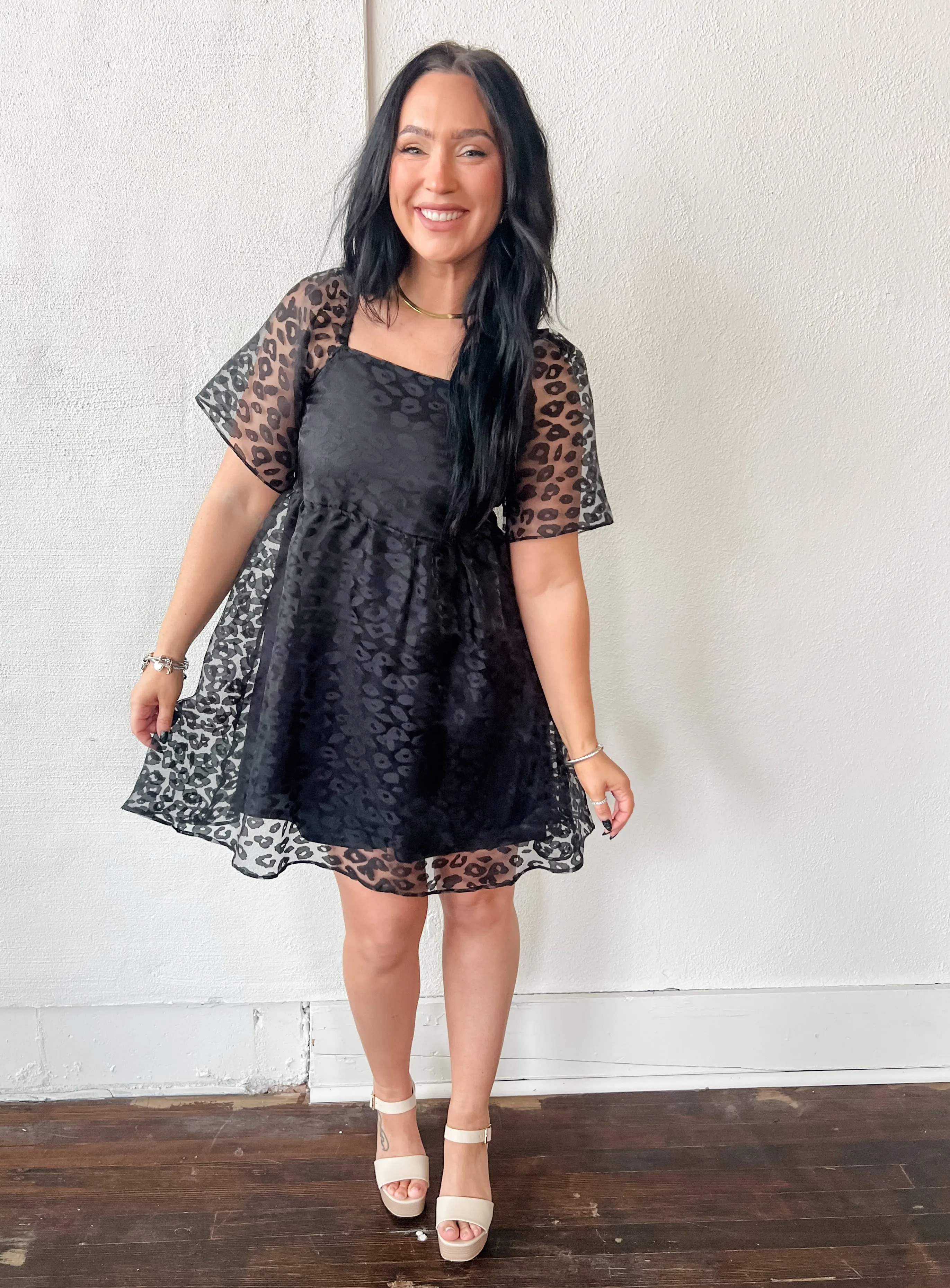 Evelyn Leopard Print Dress