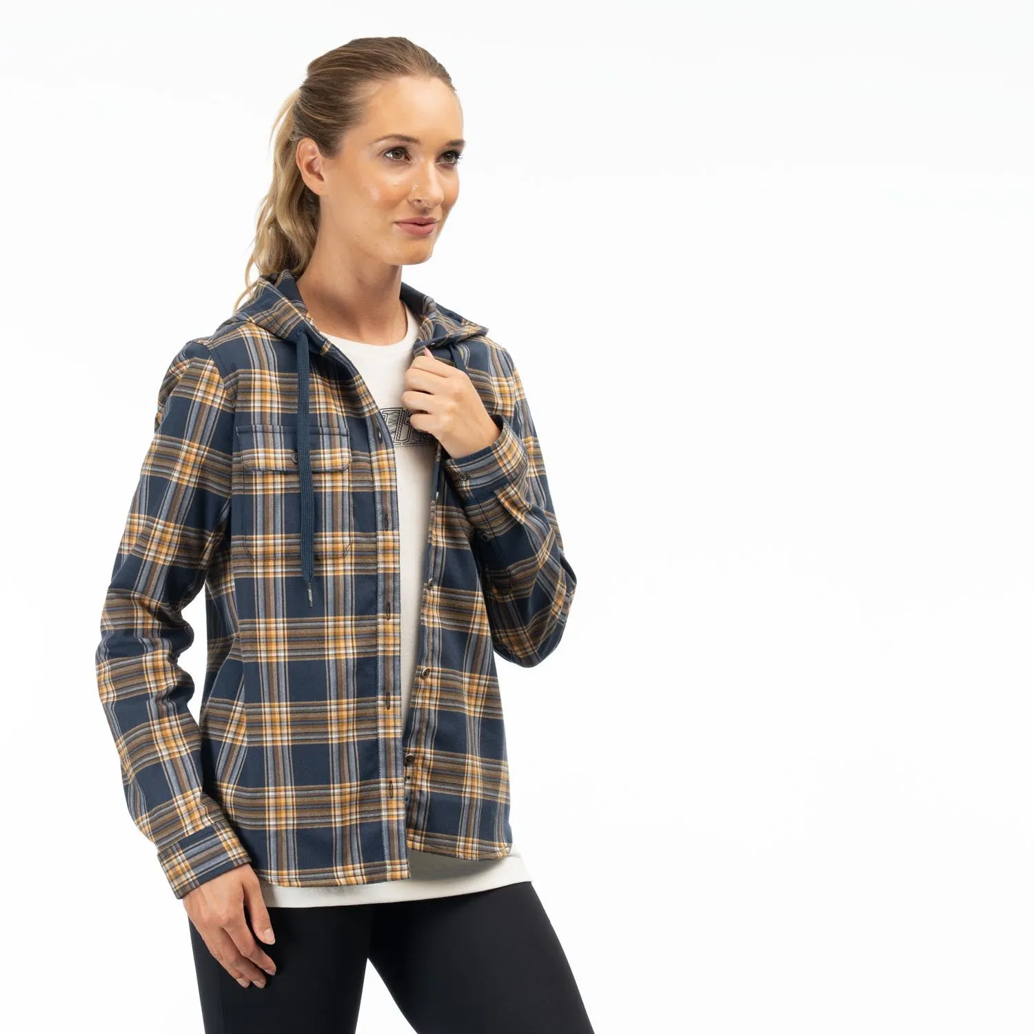 Ginny Mountain Midweight Stretch Women's Flannel Hoodie