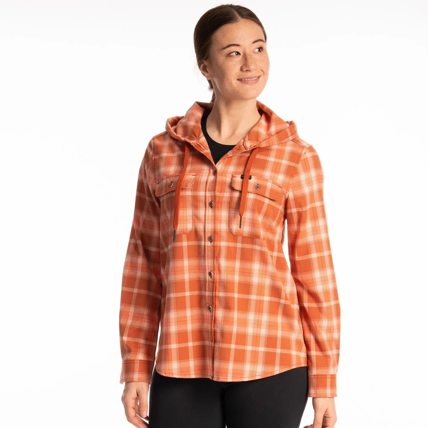 Ginny Mountain Midweight Stretch Women's Flannel Hoodie