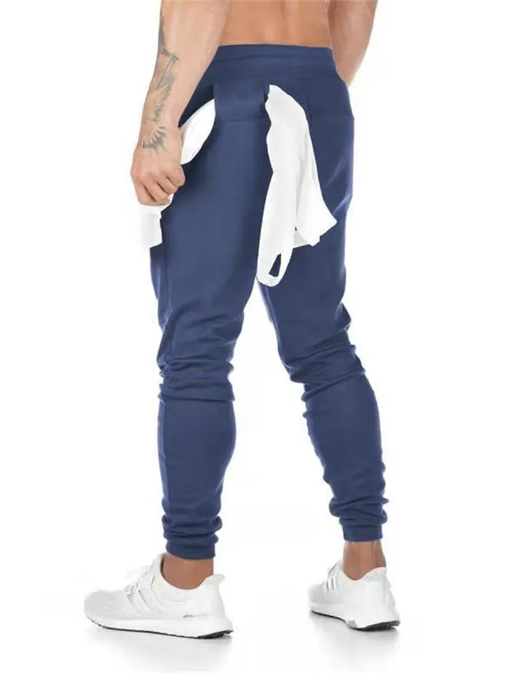 Men's Close-fitting Solid Color Fitness Sports Pants
