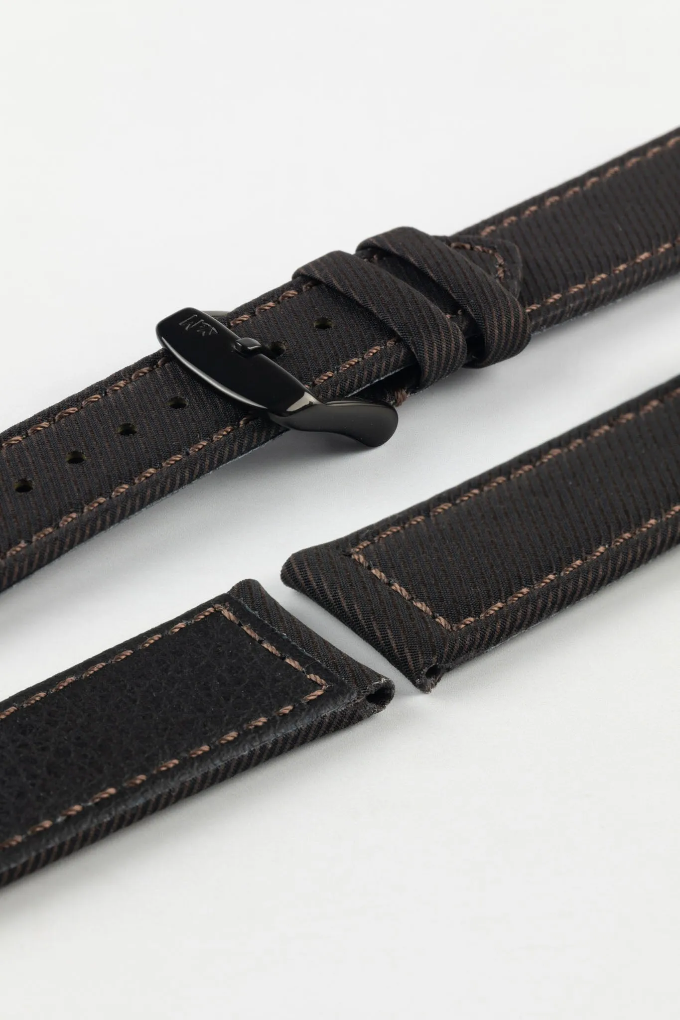 Morellato CORFÙ Recycled Gabardine Fabric Watch Strap in BROWN