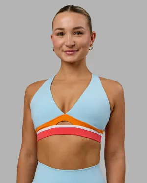 Revitalise Sports Bra - Glacial Blue-Cayenne