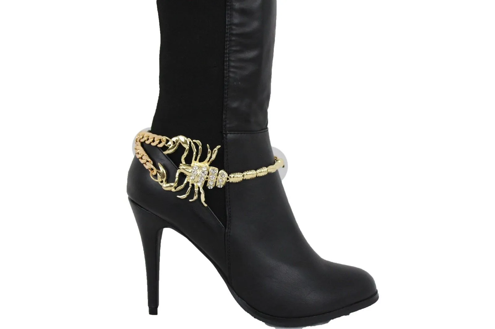 Rhinestone Scorpion Boot Chain