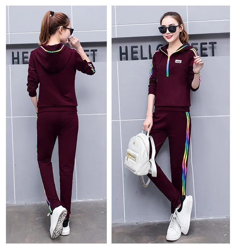 Striped Hooded Shirt & Pants (2 Piece Set)