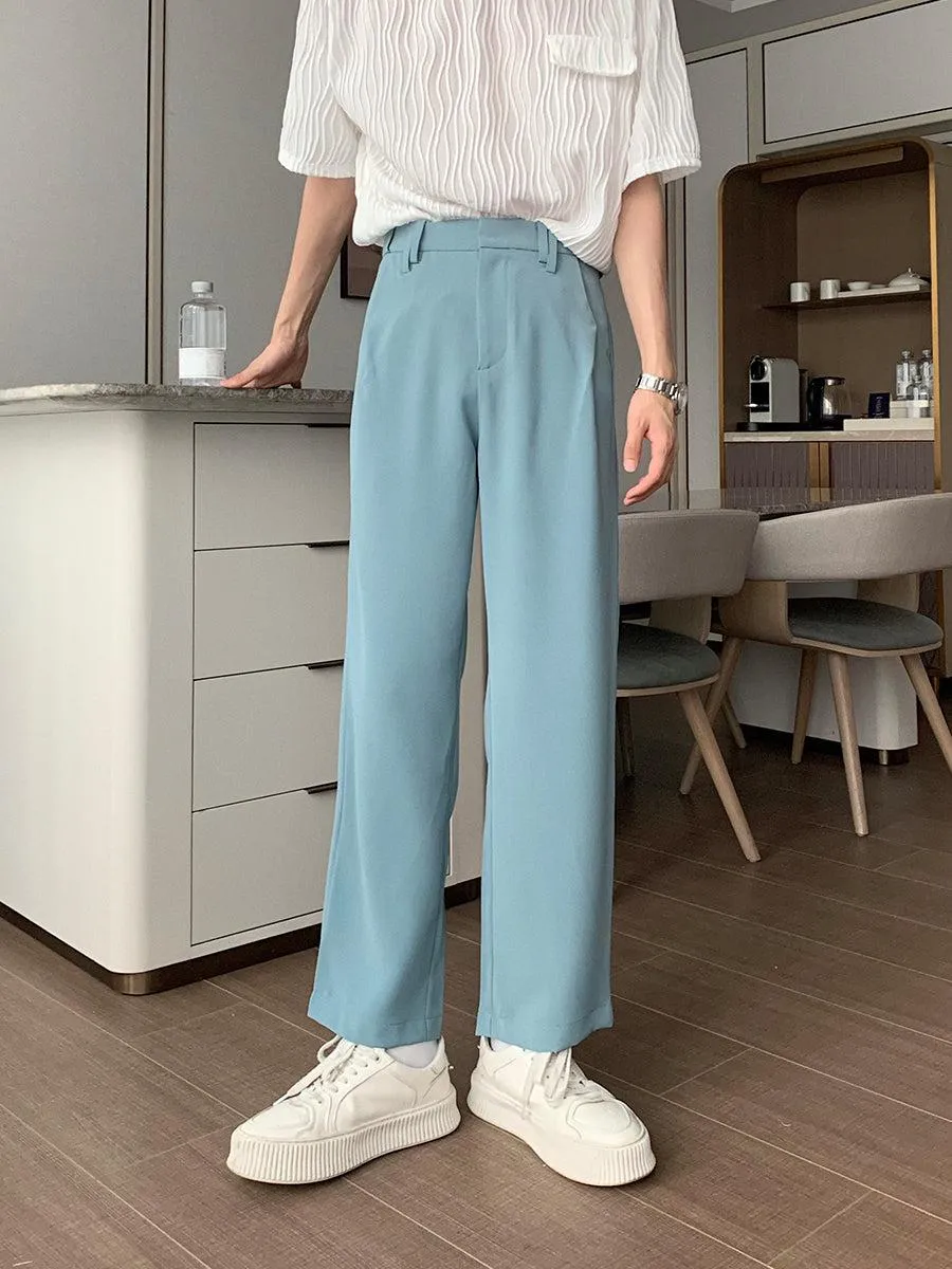 Summer Drape Cropped Silk Pants