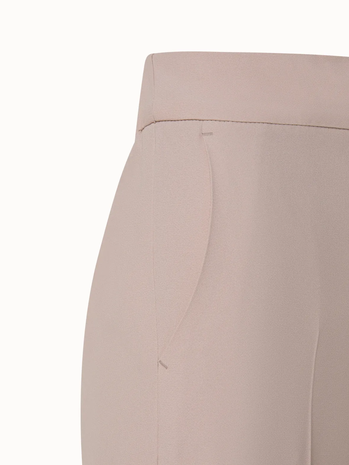 Tapered Crêpe Pants with Elastic Back