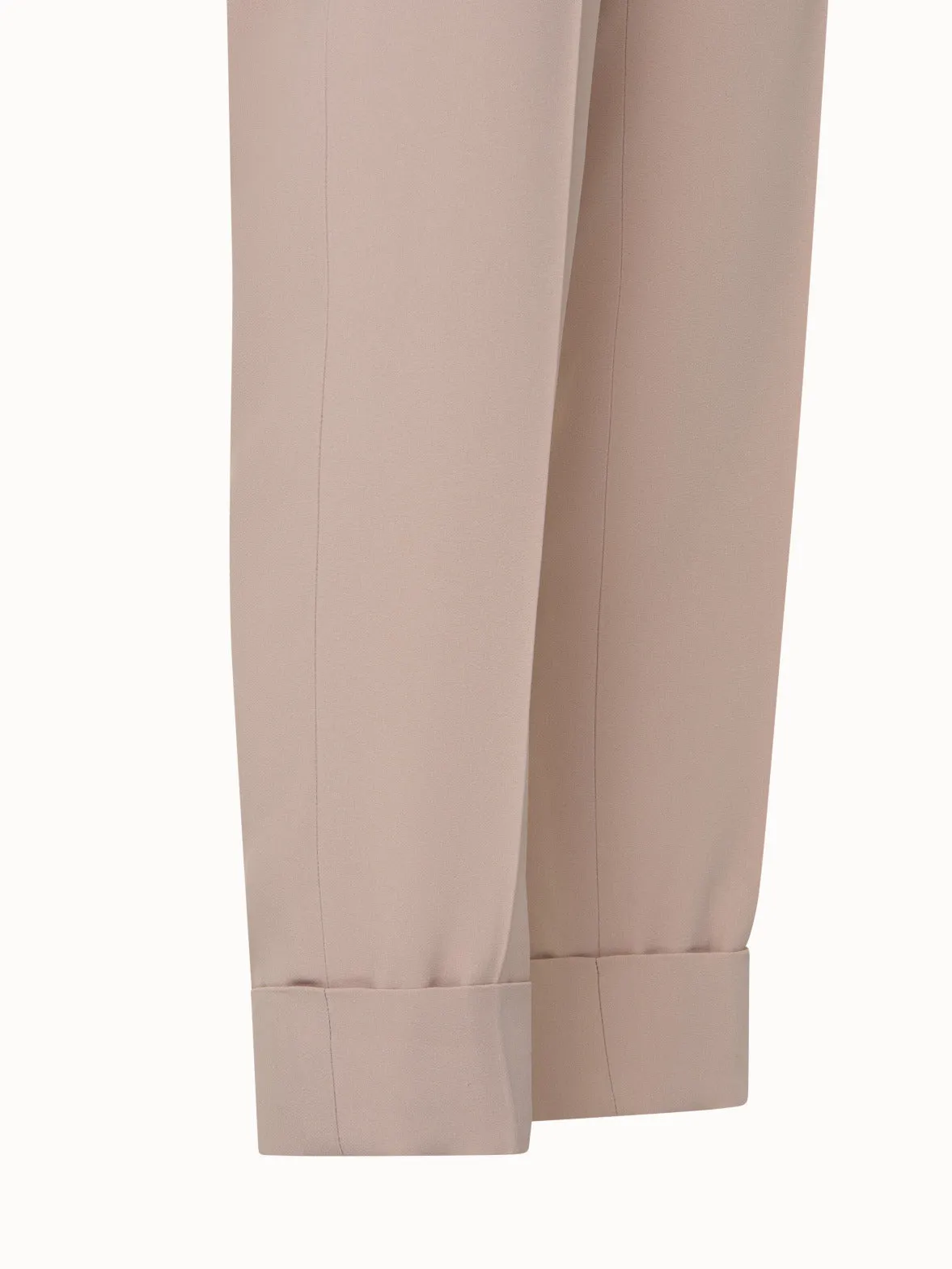 Tapered Crêpe Pants with Elastic Back