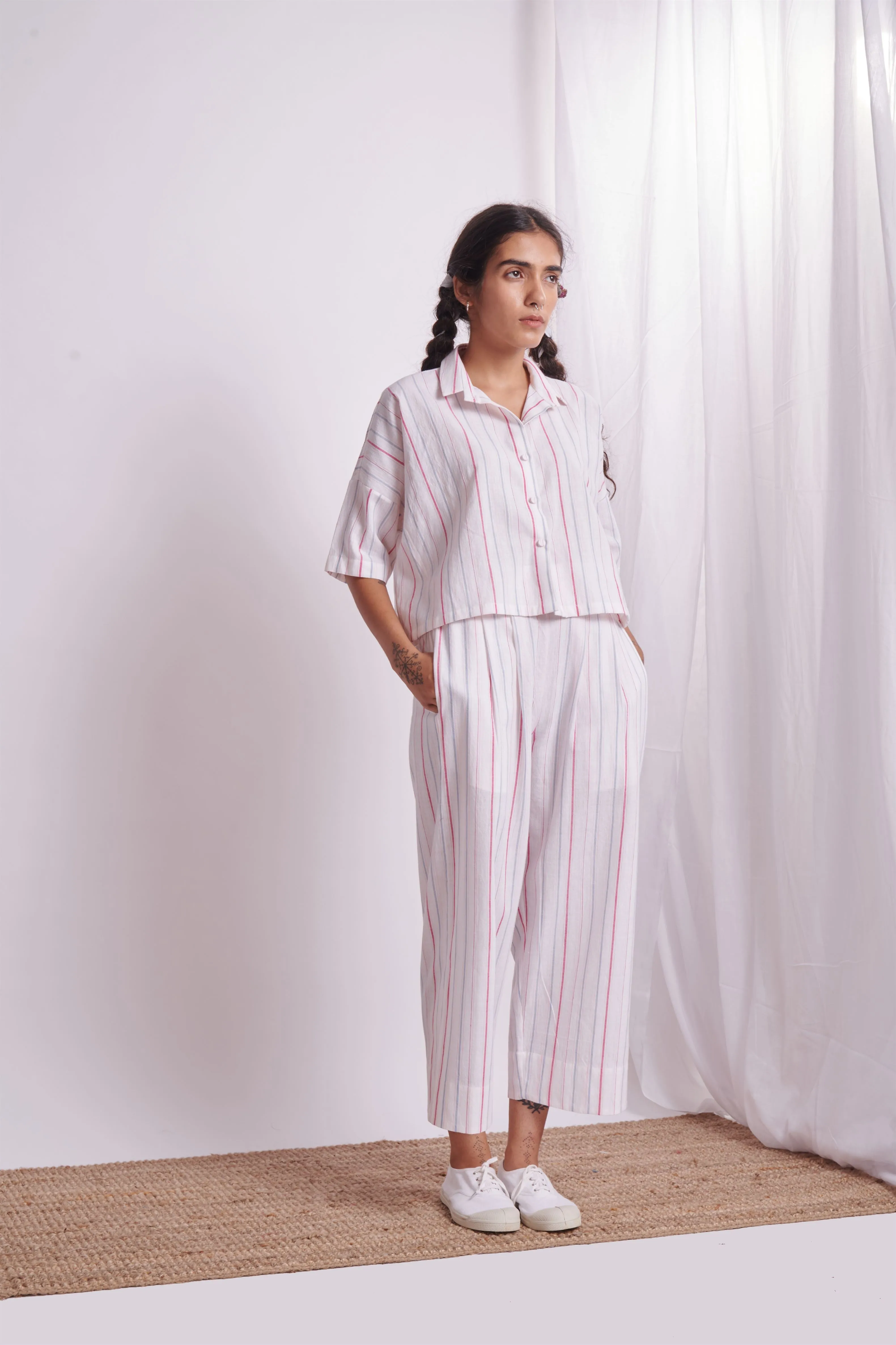 The Plavate I Barvikha Whatâ€™s not to love? Co- ord Set Cotton 4 Colour Stripes Daily Collection AW22-29